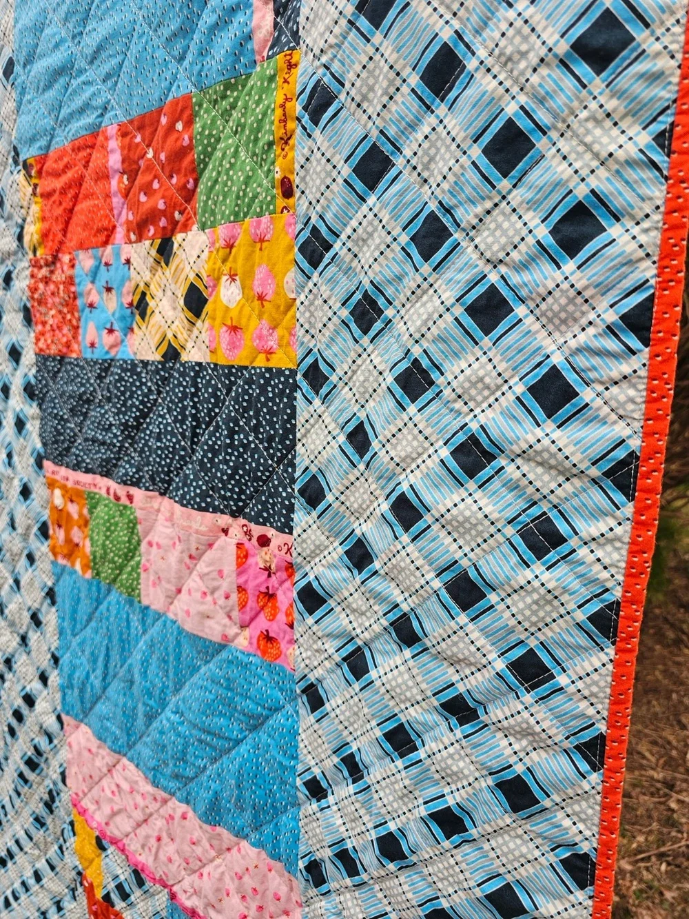 Handmade Patchwork Quilt: Ruby Star Society Strawberry & Friends Heirloom